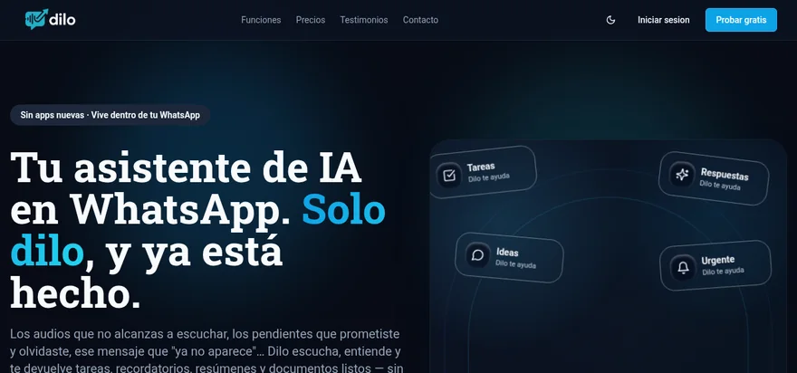 Dilo, asistente de IA en WhatsApp