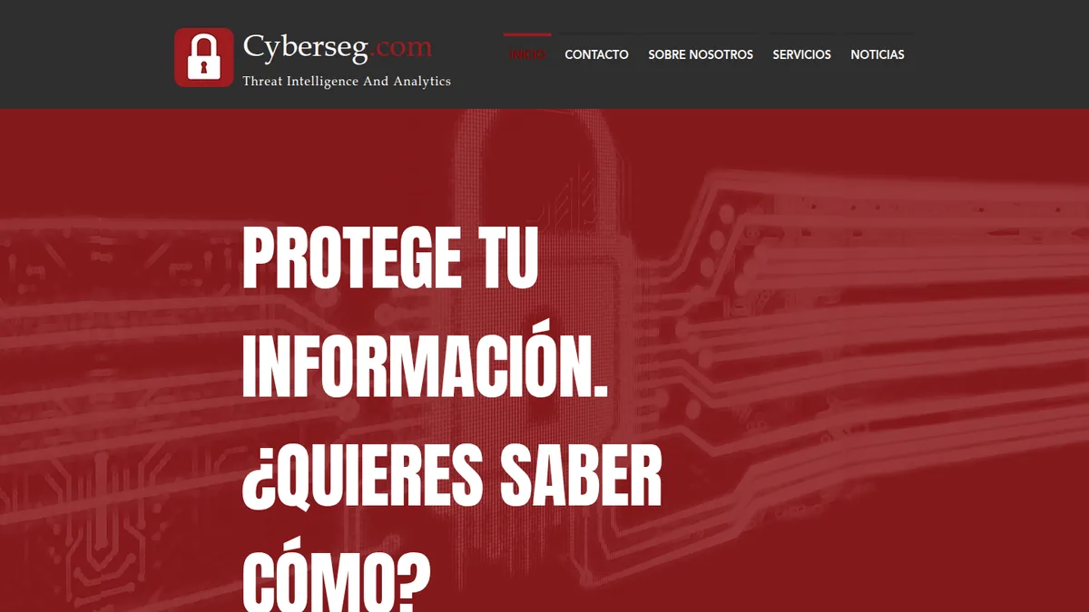 Portada del sitio de CyberSeg