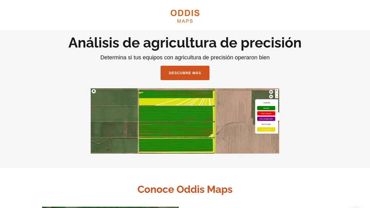 Portada del sitio de OddisMaps